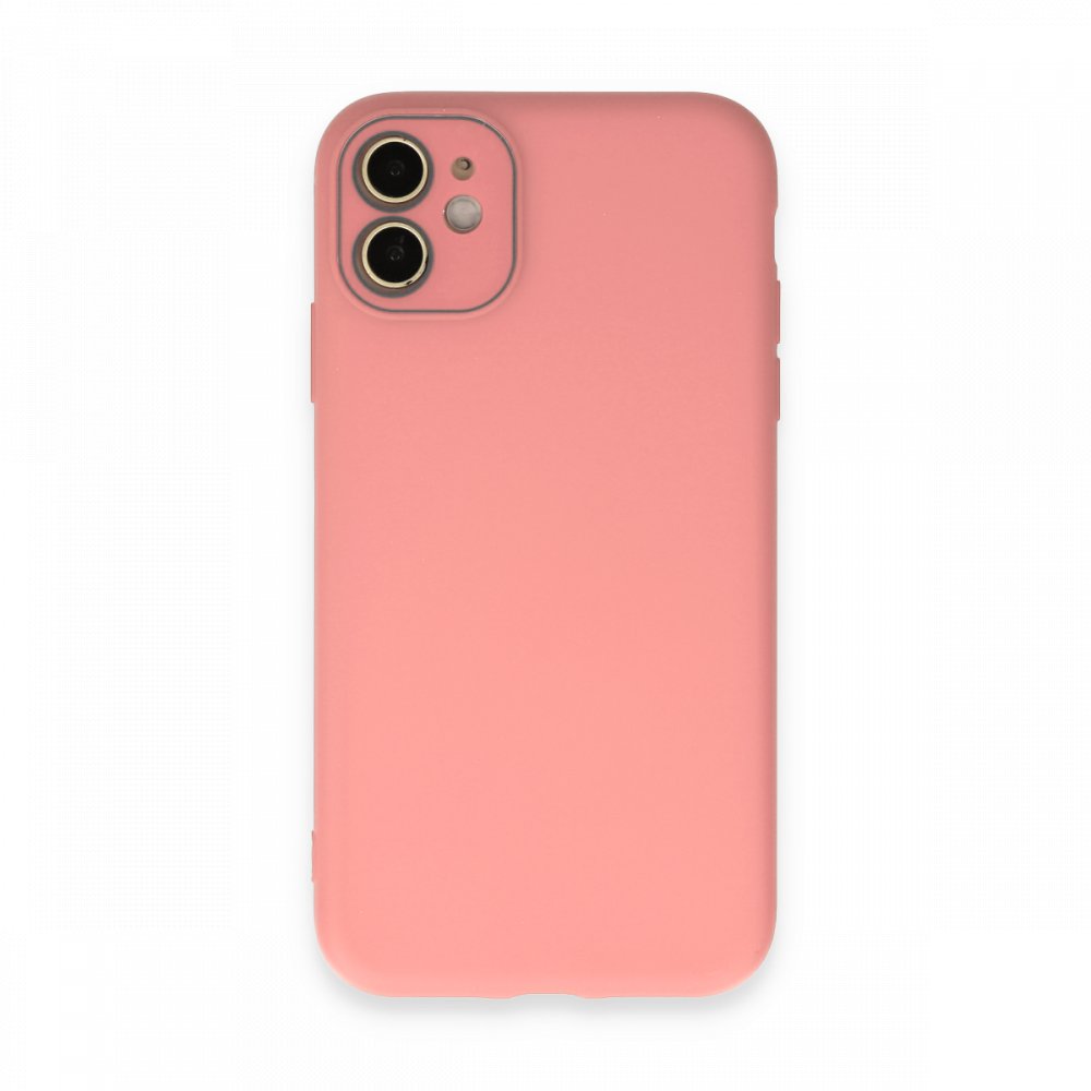  iPhone 12 Kılıf Lansman Glass Kapak - Pembe