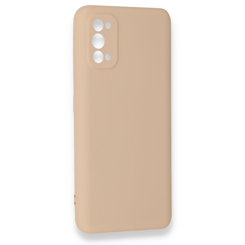 Realme 7 Pro Kılıf Nano içi Kadife Silikon - Pudra  Realme 7 Pro Kılıf Nano içi Kadife Silikon - Pudra