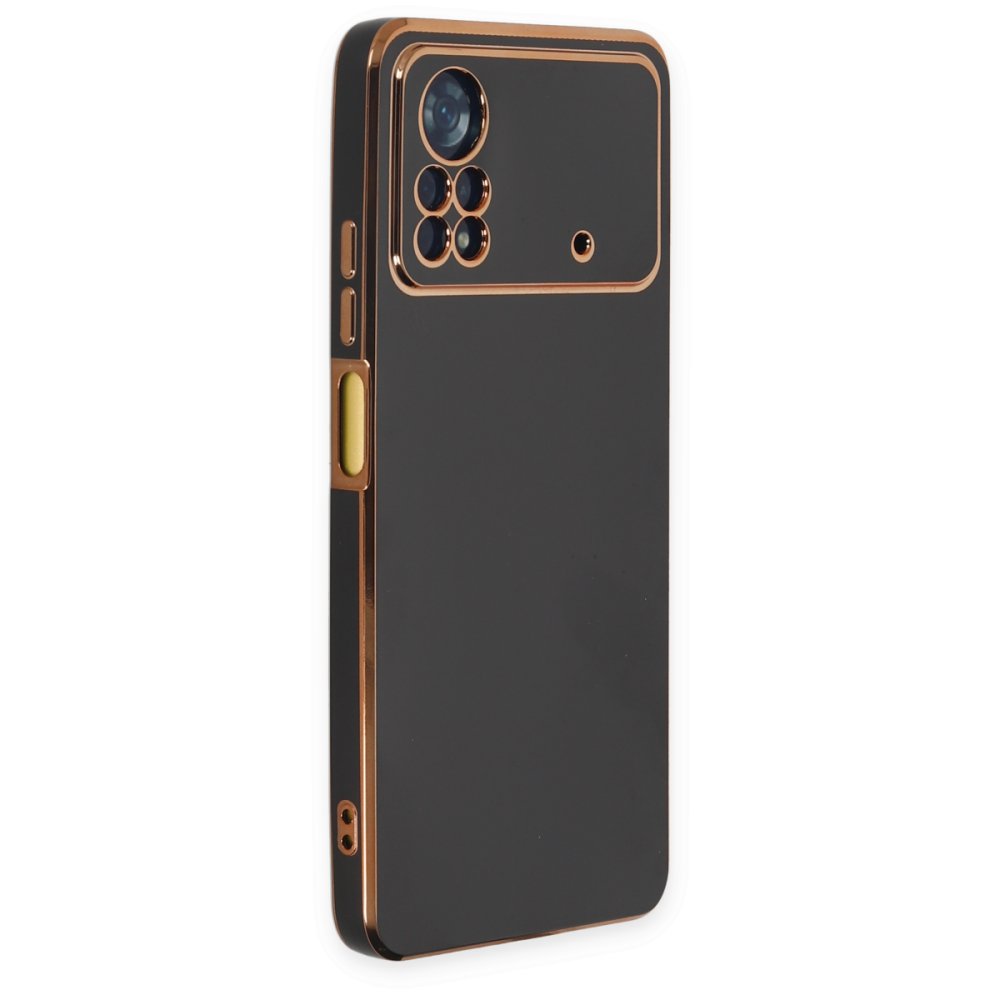  Xiaomi Poco X4 Pro 5G Kılıf Volet Silikon - Siyah