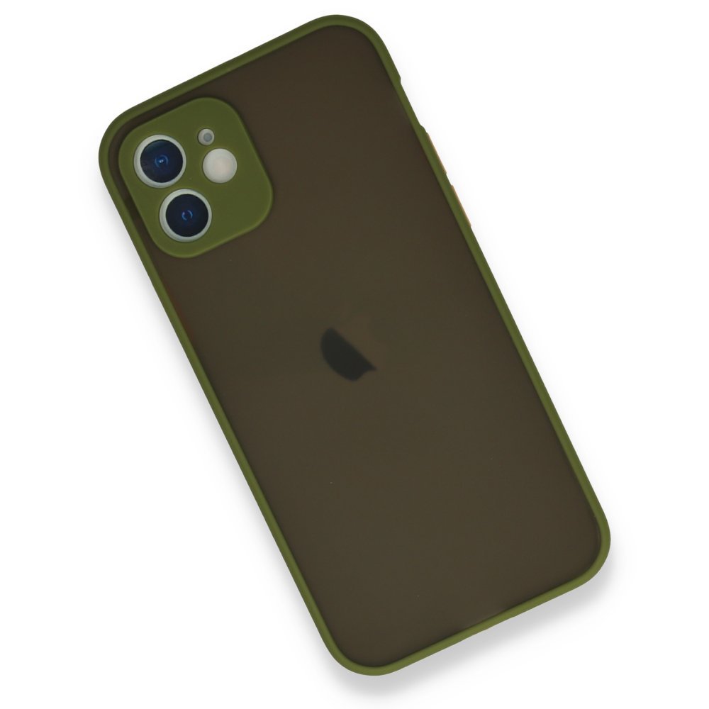  iPhone 12 Mini Kılıf Montreal Silikon Kapak - Açık Yeşil