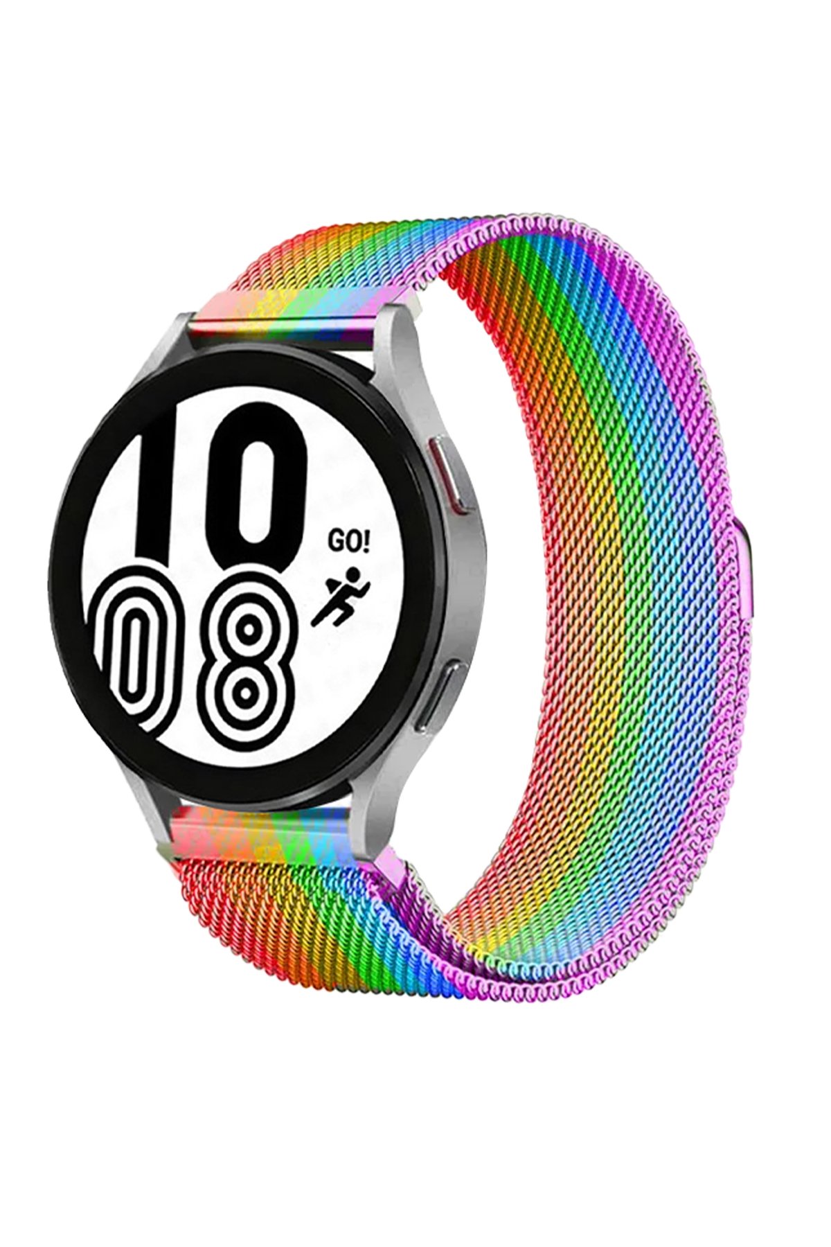  Samsung Galaxy Watch 5 Pro Metal Mıknatıslı Kordon - Gökkuşağı