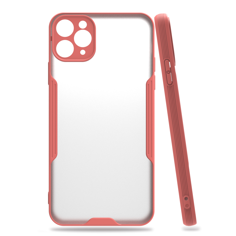  iPhone 11 Pro Max Kılıf Platin Silikon - Pembe