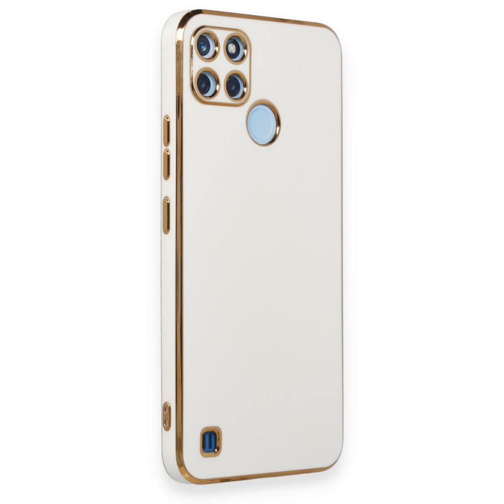  Realme C21Y Kılıf Volet Silikon - Beyaz
