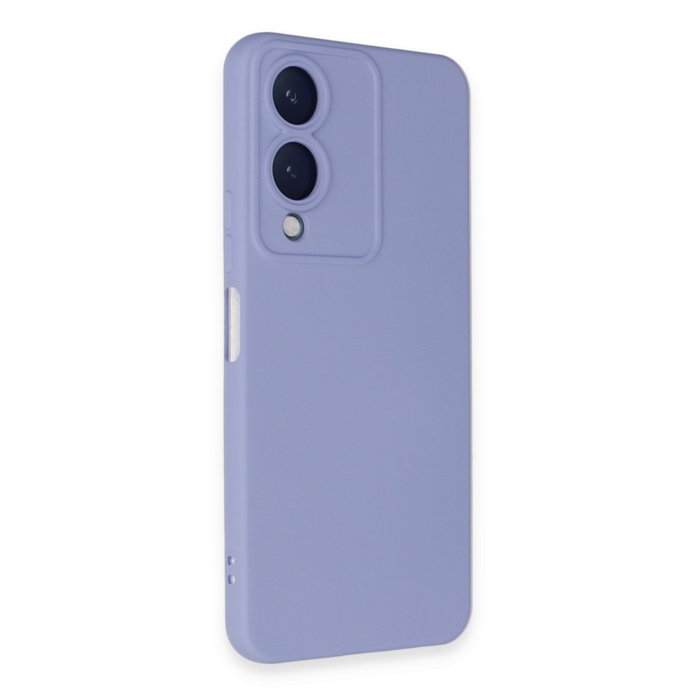 Vivo Y17S Kılıf Nano içi Kadife Silikon - Lila Vivo Y17S Kılıf Nano içi Kadife Silikon - Lila