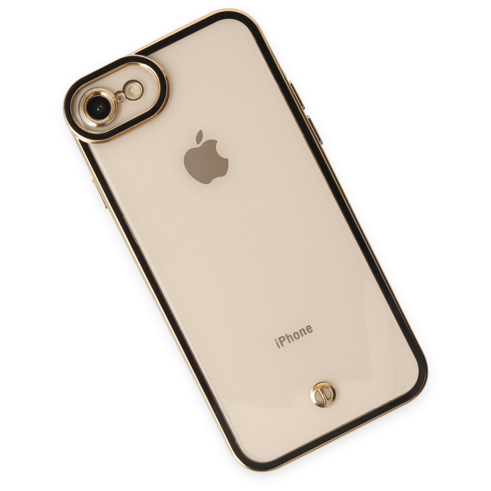  iPhone 8 Kılıf Liva Lens Silikon - Siyah