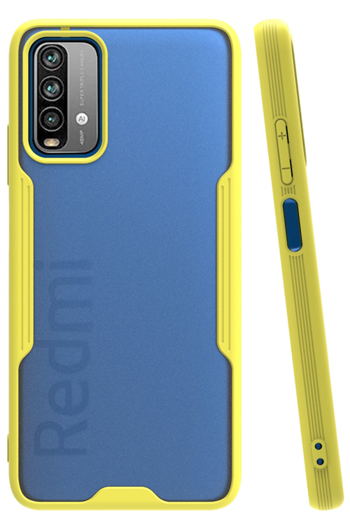 Redmi Note 9 4G Kılıf Platin Silikon - Sarı