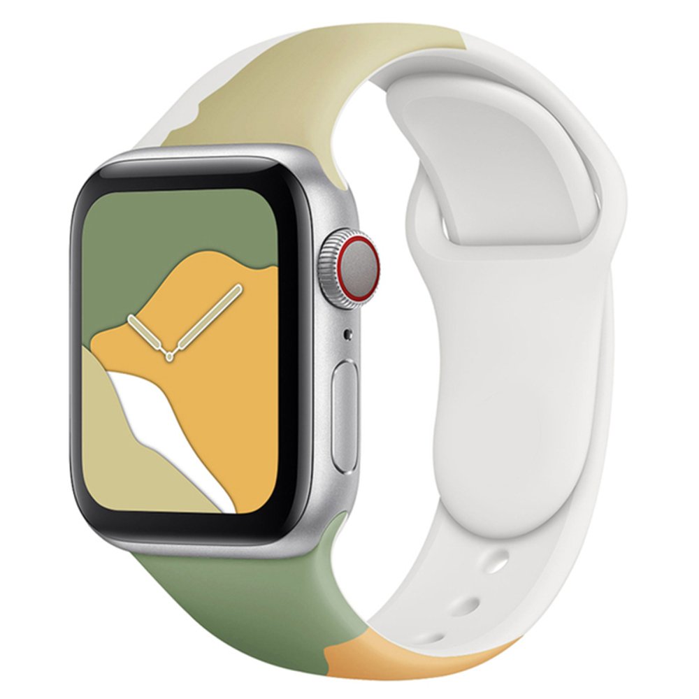  Apple Watch 42mm KR407 Kamuflaj Silikon Kordon - Desen 5