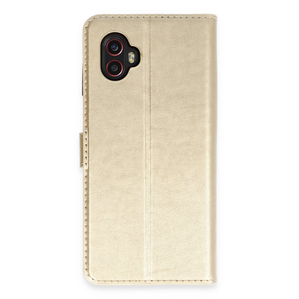  Samsung Galaxy XCover 6 Pro Kılıf Trend S Plus Kapaklı Kılıf - Gold