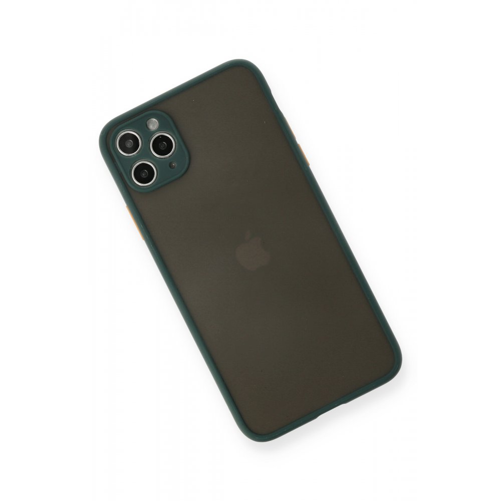 iPhone 11 Pro Max Kılıf Montreal Silikon Kapak - Yeşil iPhone 11 Pro Max Kılıf Montreal Silikon Kapak - Yeşil