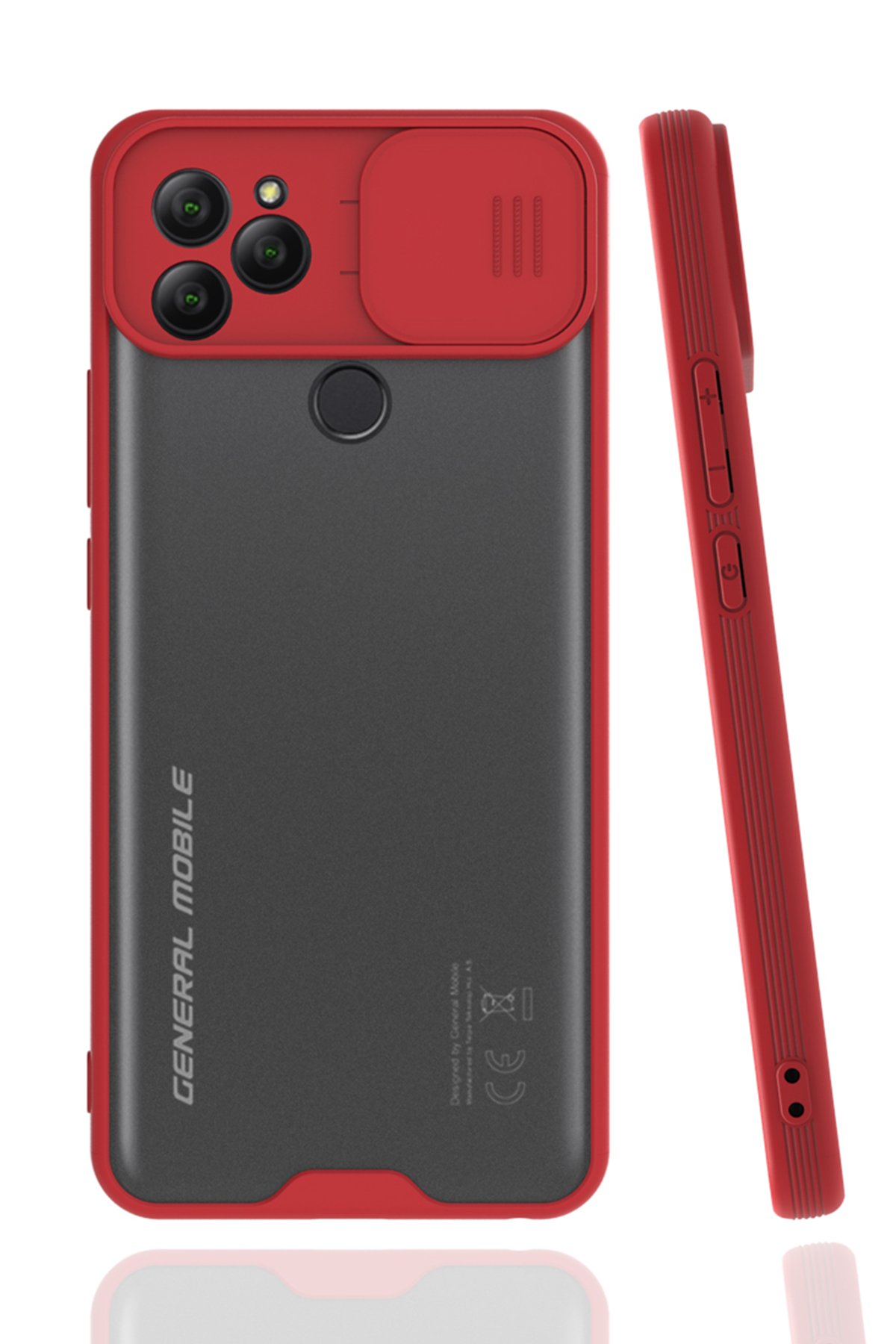  General Mobile GM 21 Kılıf Platin Kamera Koruma Silikon - Kırmızı