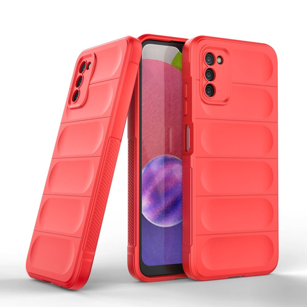  Samsung Galaxy A03S Kılıf Optimum Silikon - Kırmızı