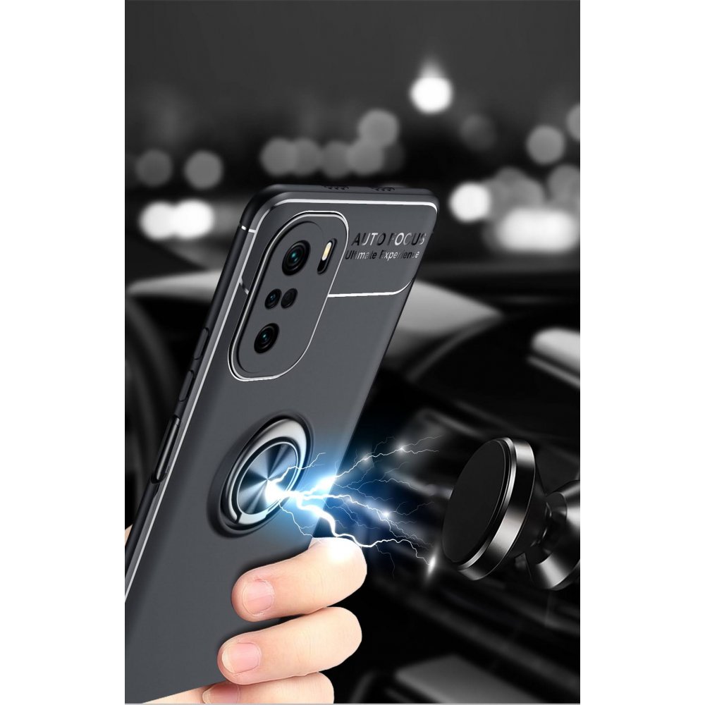  Xiaomi Mi 11i Kılıf Range Yüzüklü Silikon - Kırmızı