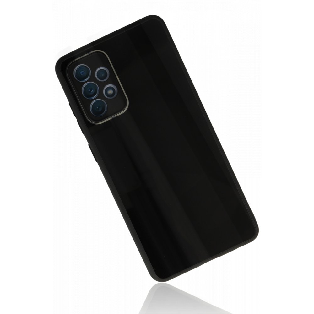  Samsung Galaxy A72 Kılıf Glass Kapak - Siyah