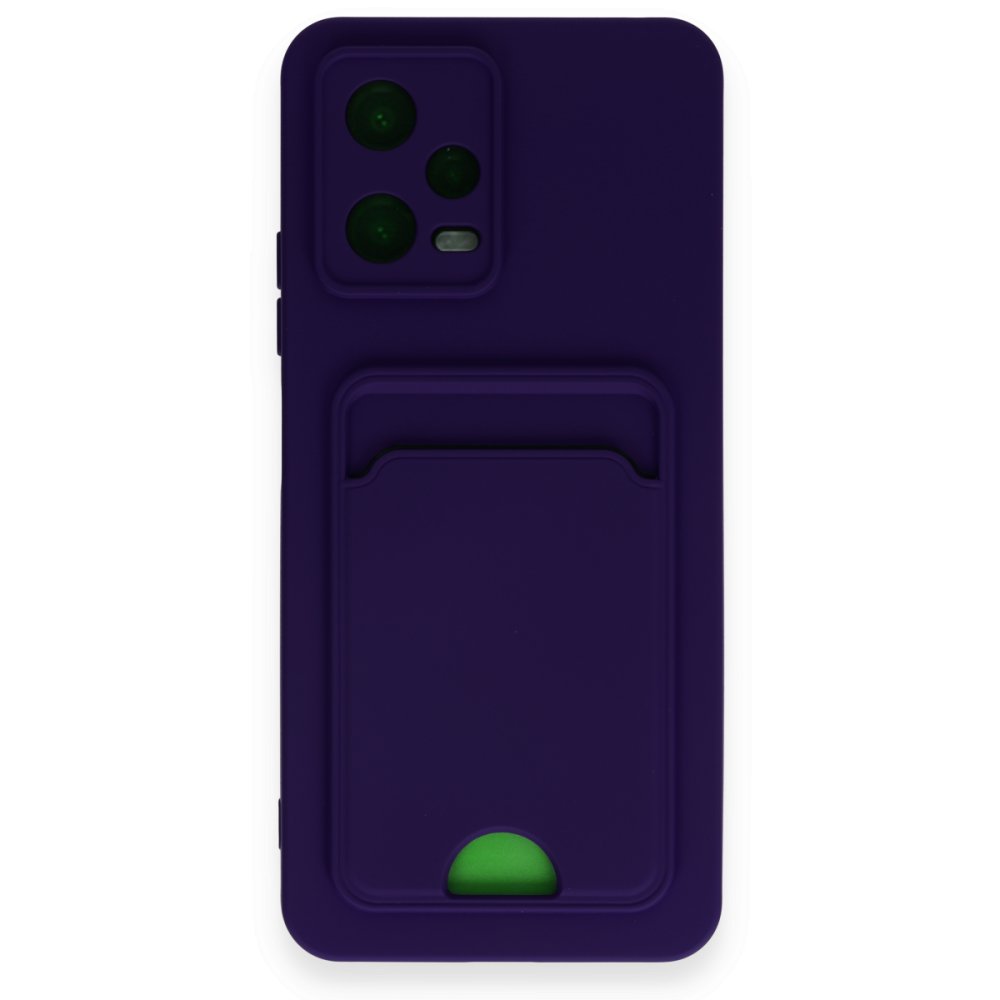  Xiaomi Poco X5 5G Kılıf Kelvin Kartvizitli Silikon - Derin Mor