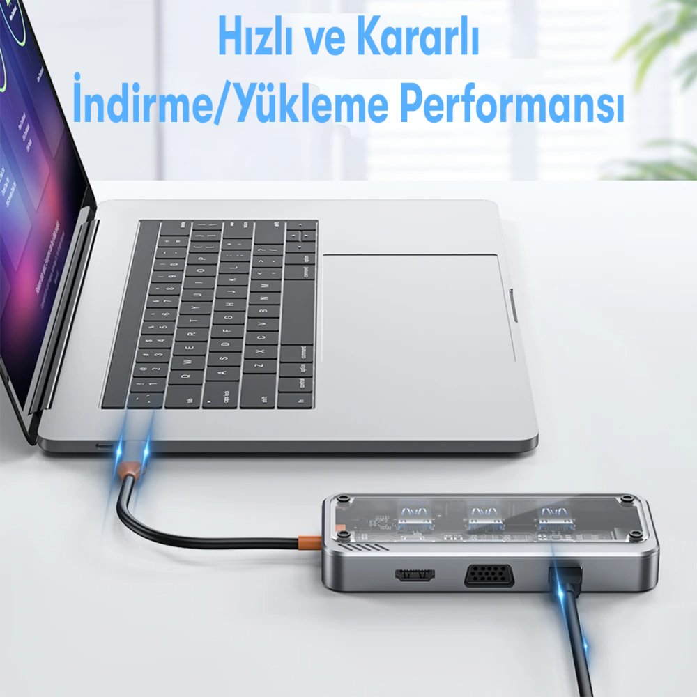  Dönüştürücü 10in1 Hub SW10V - Gri
