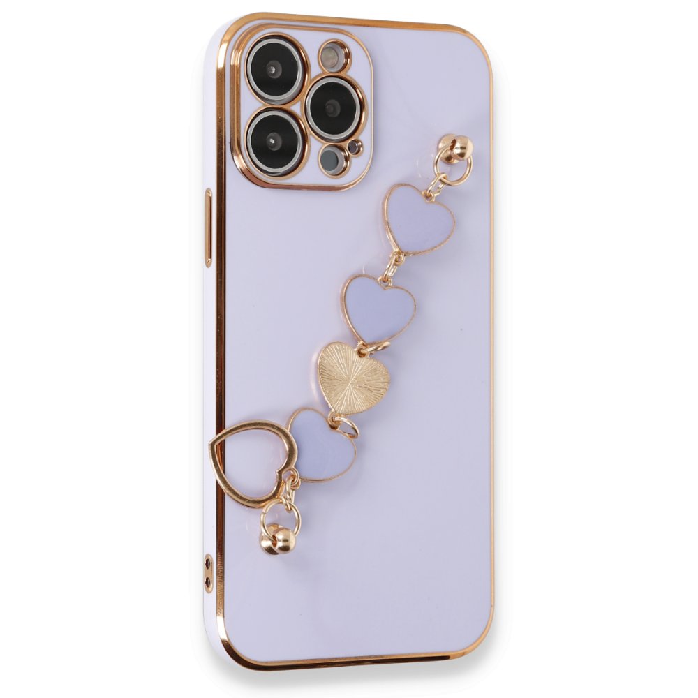  iPhone 14 Pro Max Kılıf Esila Silikon - Lila