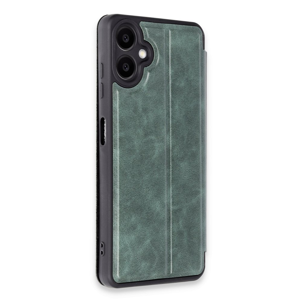  Samsung Galaxy A06 Kılıf Flip Cover - Koyu Yeşil