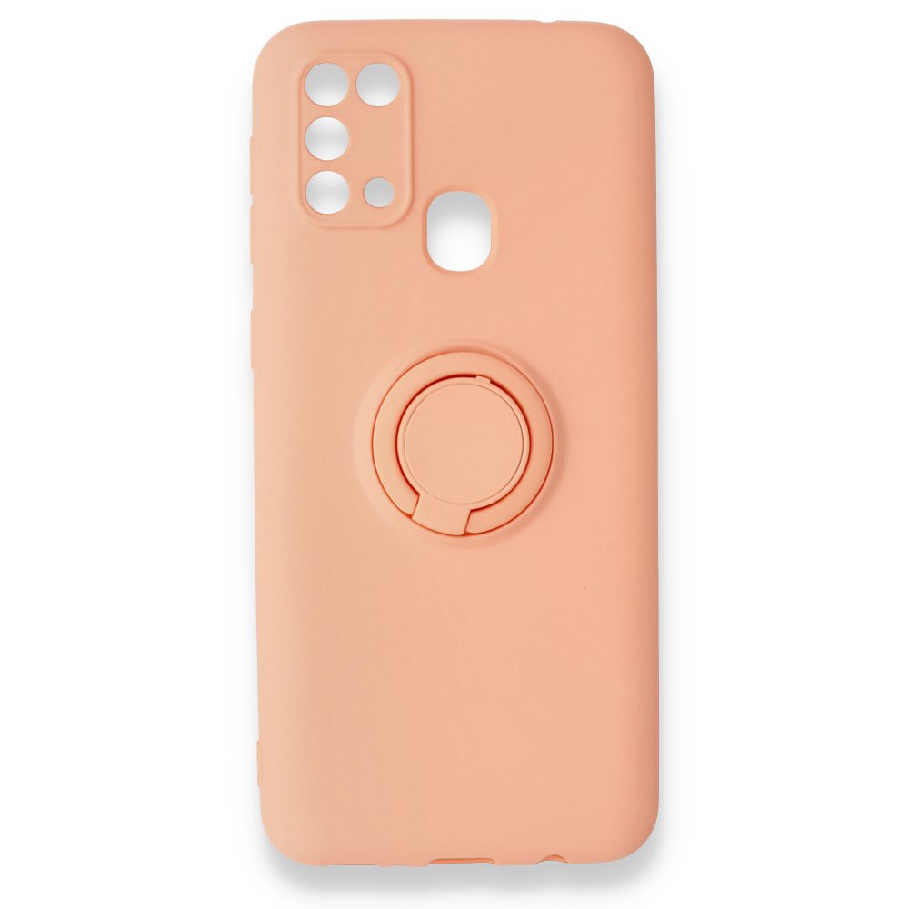  Samsung Galaxy M31 Kılıf Viktor Yüzüklü Silikon - Pudra