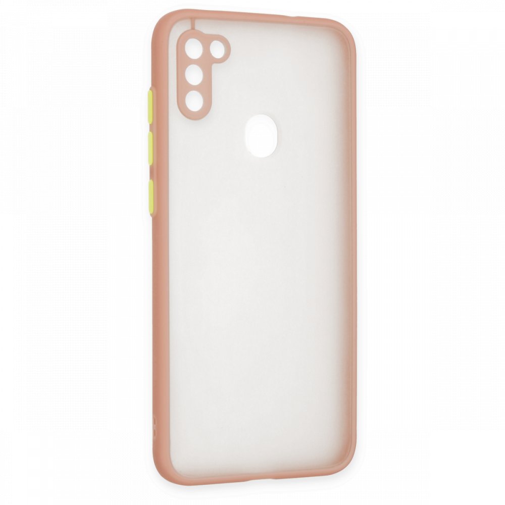  Samsung Galaxy A11 Kılıf Montreal Silikon Kapak - Pembe