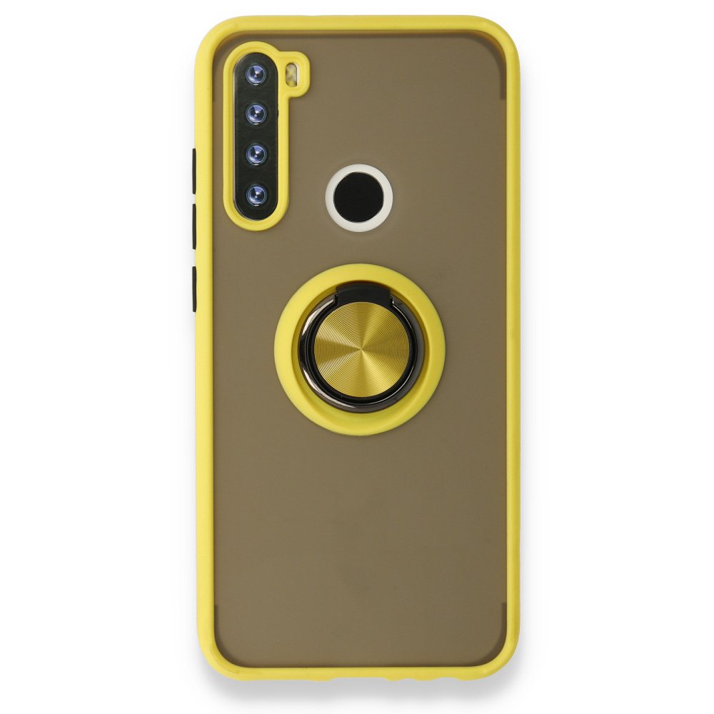Redmi Note 8 Kılıf Montreal Yüzüklü Silikon Kapak - Sarı