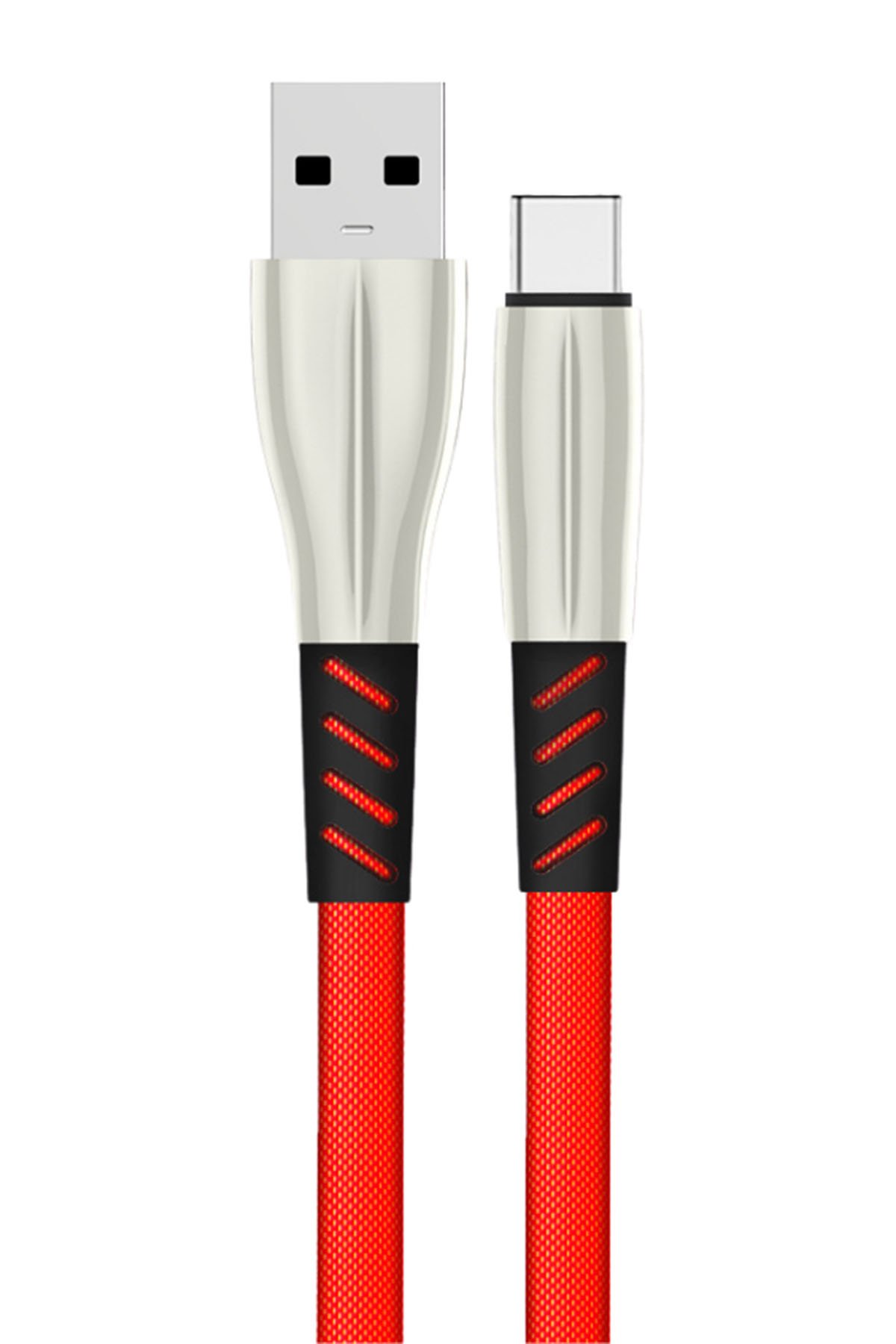 Konfulon S90 Metal Uçlu Type-C Kablo 1M 2.4A - Kırmızı