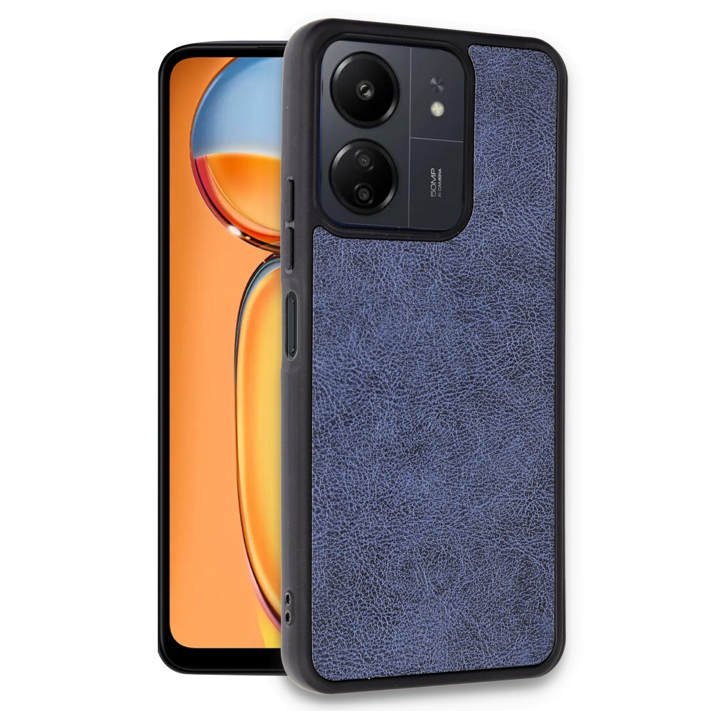 Redmi 13C Kılıf Aras Deri Kapak - Lacivert Redmi 13C Kılıf Aras Deri Kapak - Lacivert