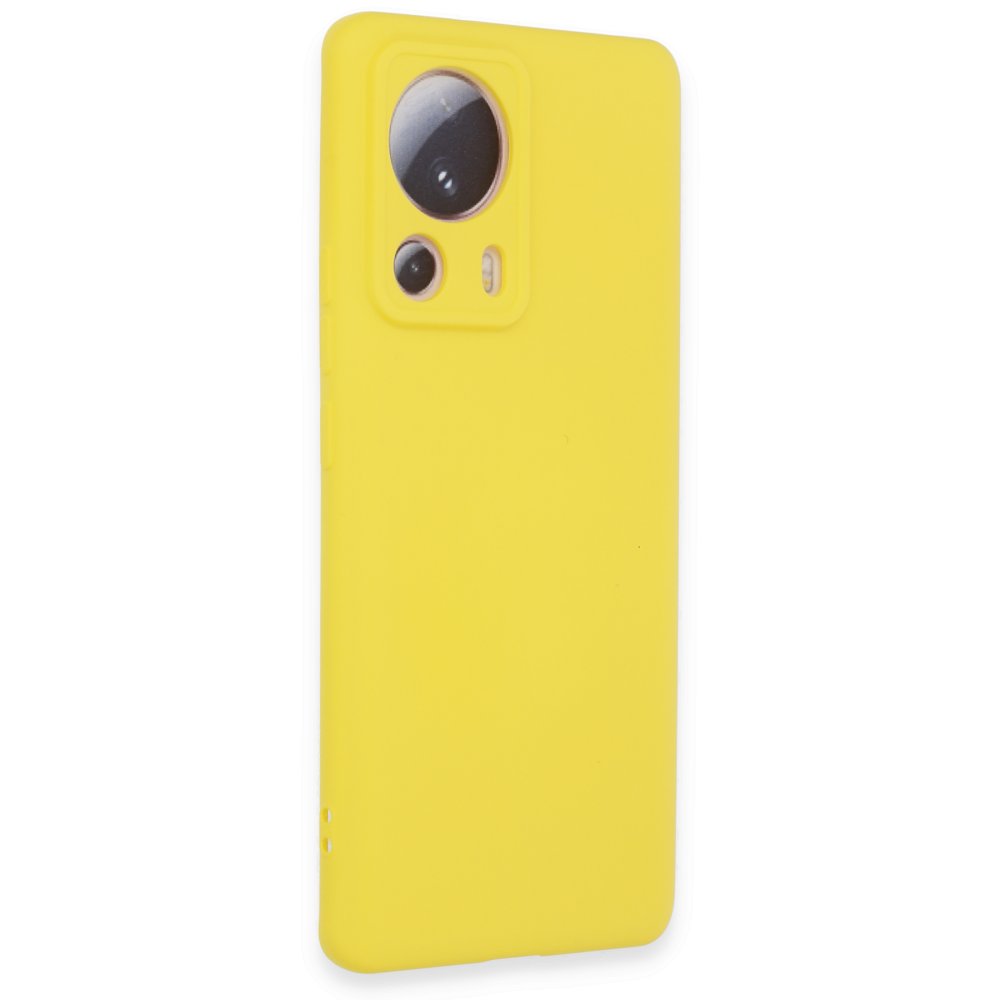Xiaomi Mi 13 Lite Kılıf Nano içi Kadife Silikon - Sarı Xiaomi Mi 13 Lite Kılıf Nano içi Kadife Silikon - Sarı