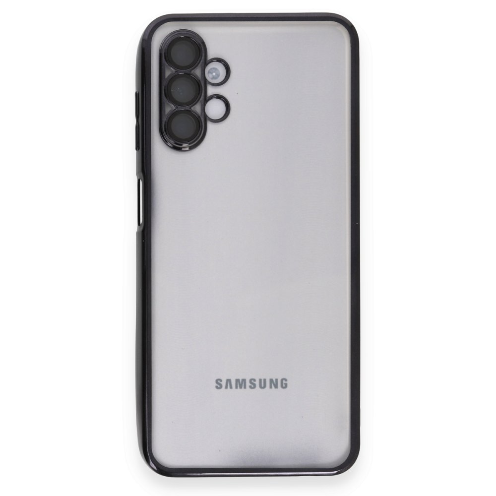  Samsung Galaxy A04S Kılıf Razer Lensli Silikon - Siyah