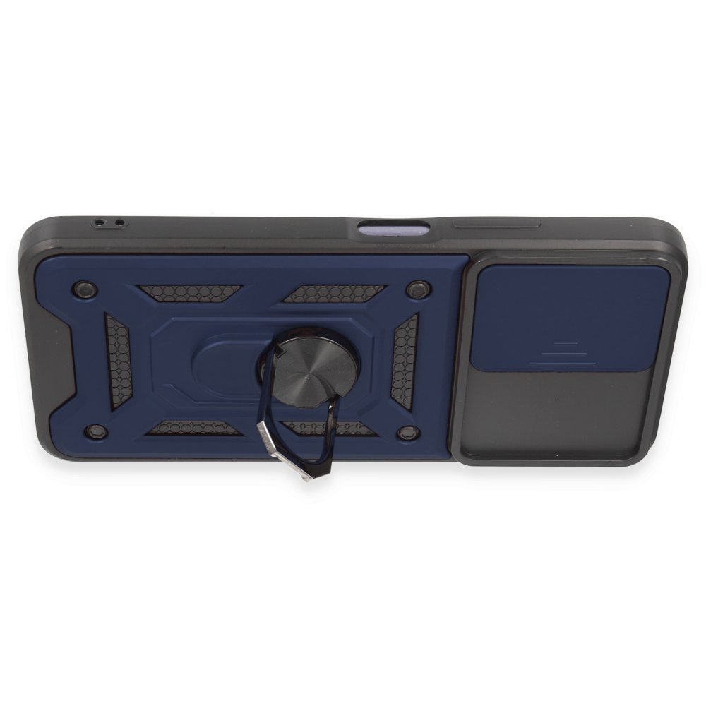 Redmi Note 12 5G Kılıf Pars Lens Yüzüklü Silikon - Lacivert