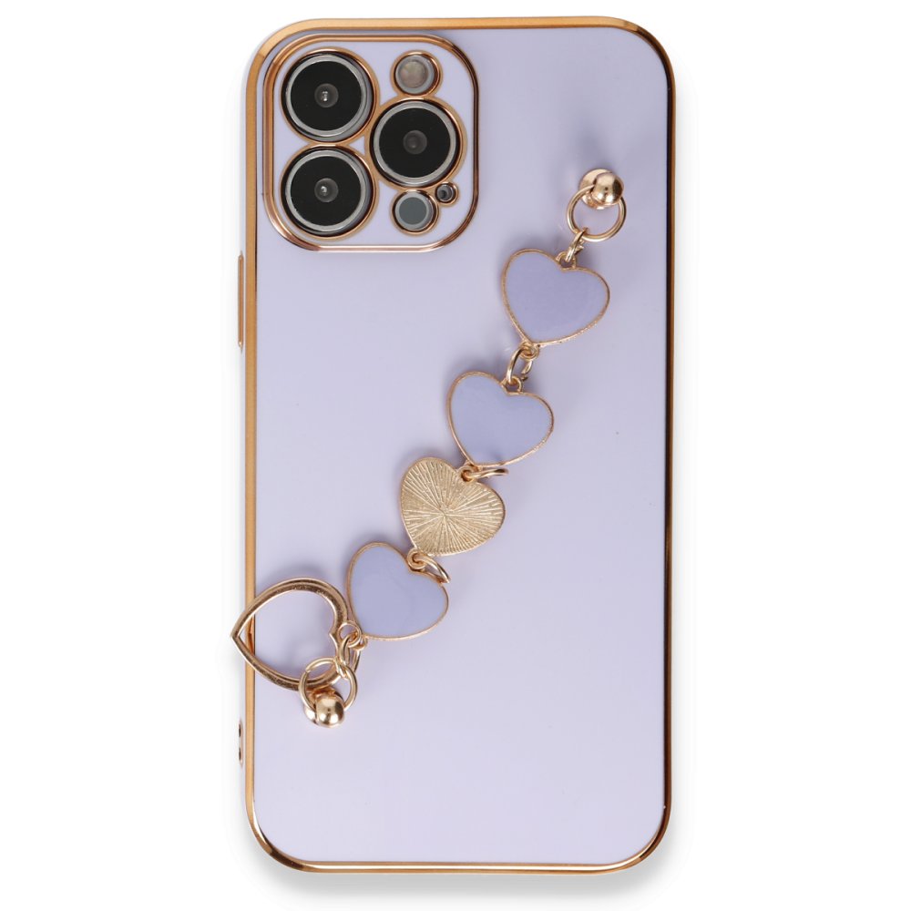  iPhone 14 Pro Kılıf Esila Silikon - Lila