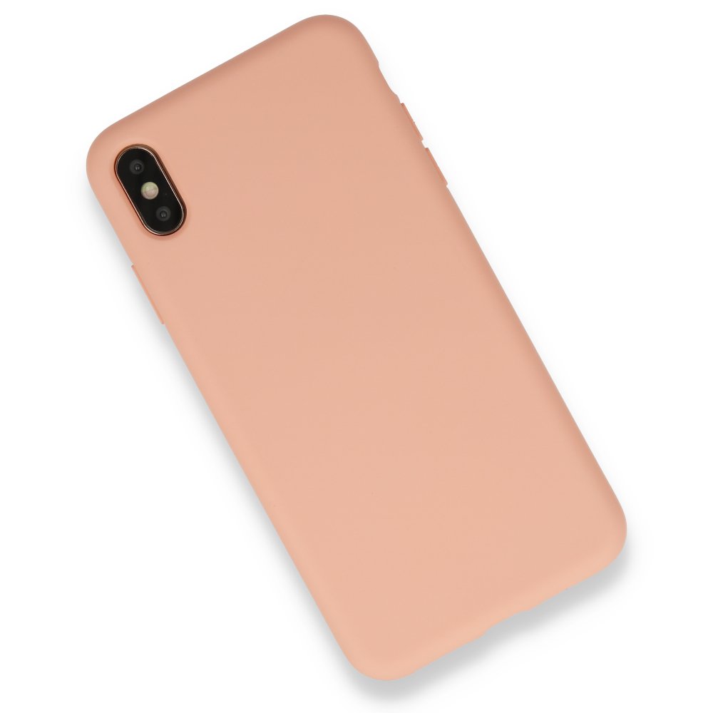  iPhone XS Max Kılıf Nano içi Kadife Silikon - Pembe