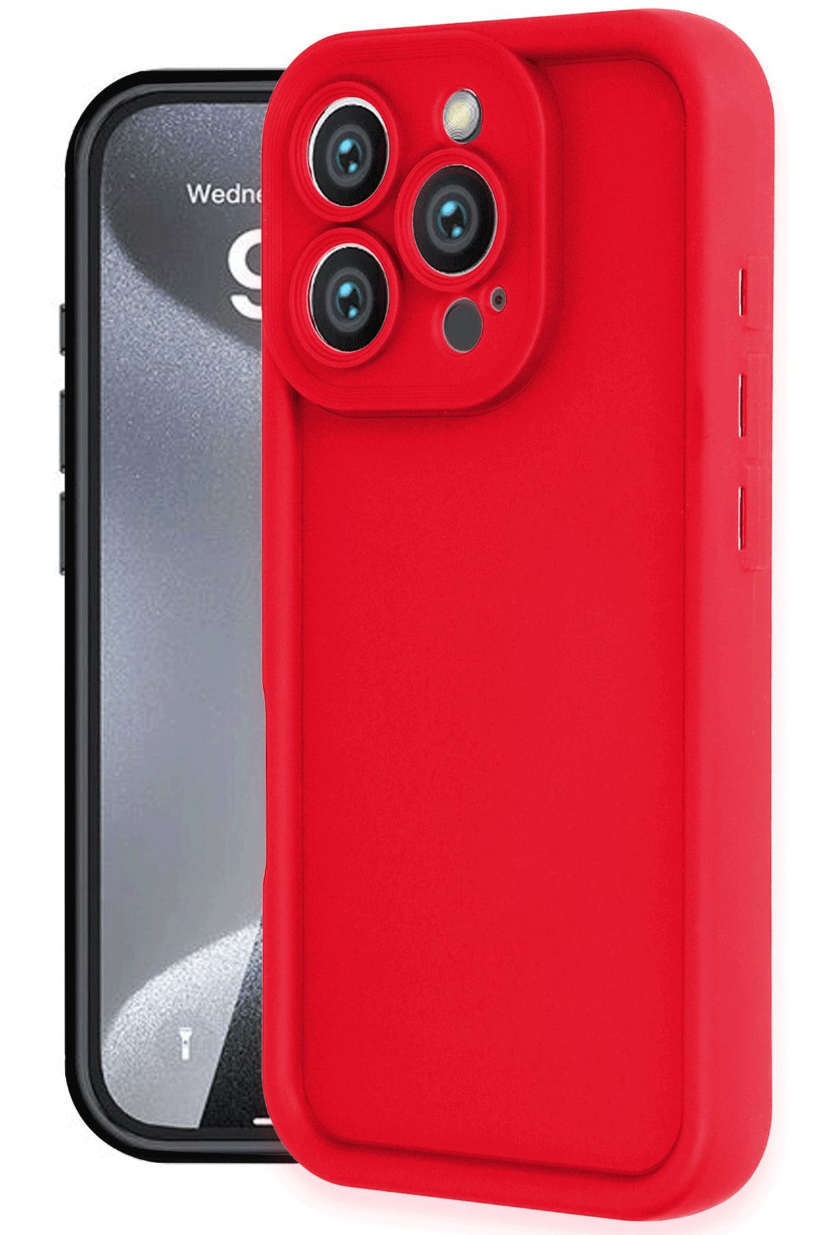 iPhone 16 Pro Max Kılıf Viera Silikon - Kırmızı iPhone 16 Pro Max Kılıf Viera Silikon - Kırmızı