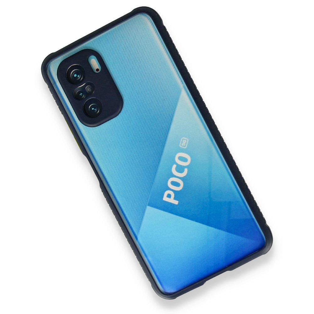 Redmi K40 Pro Kılıf Miami Şeffaf Silikon - Lacivert