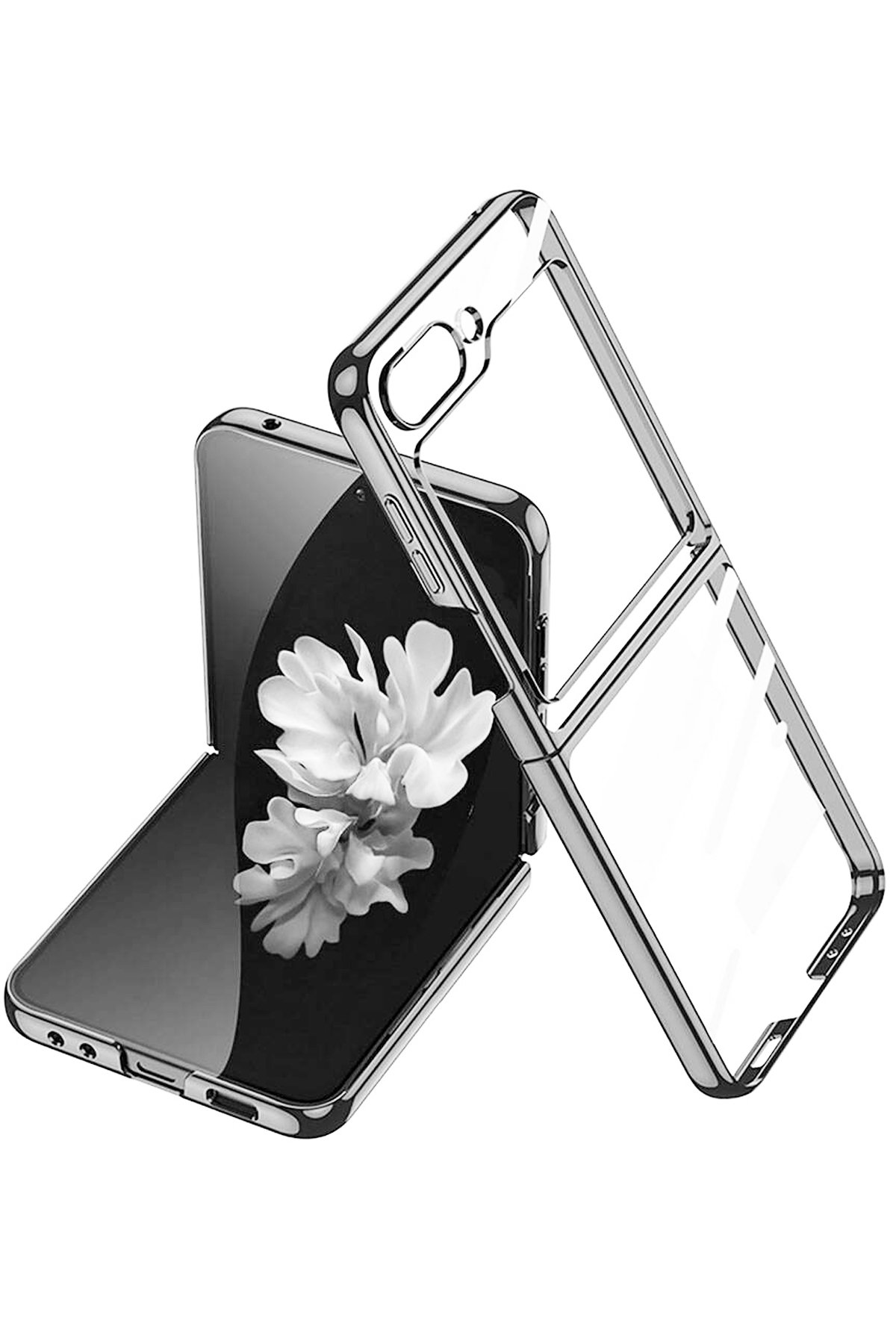  Samsung Galaxy Z Flip 6 Kılıf Fold Element Kapak - Gümüş