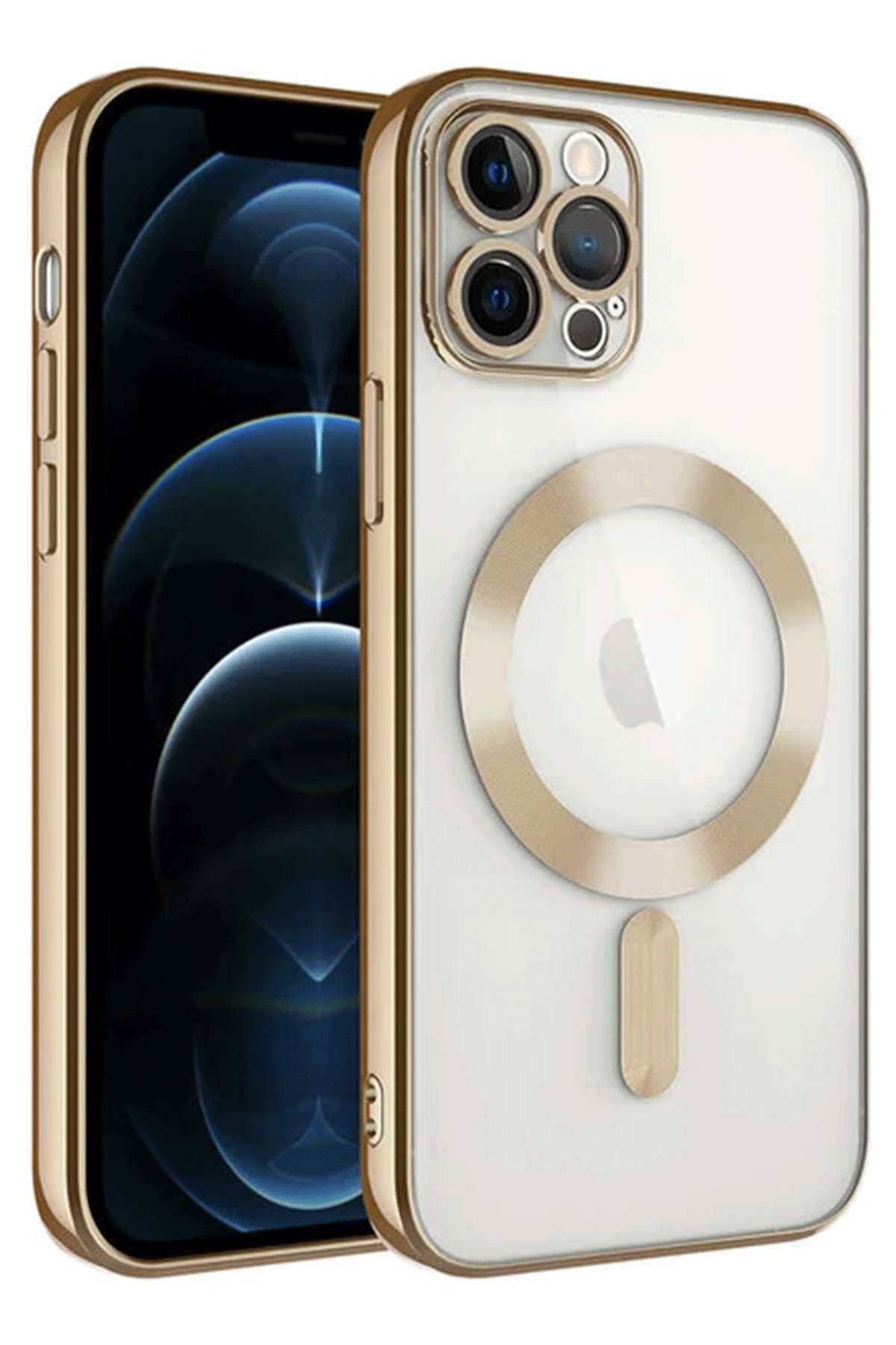 iPhone 14 Pro Max Kılıf Kross Magneticsafe Kapak - Gold