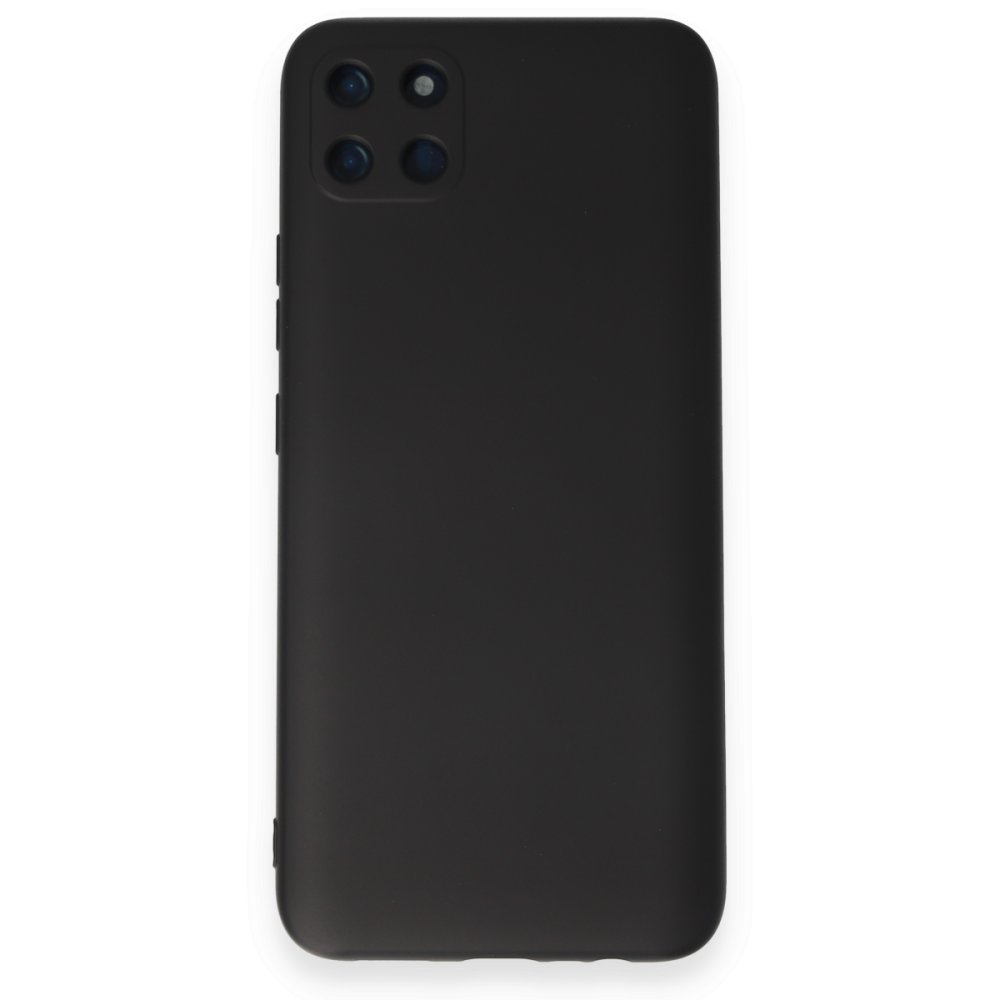 Realme C11 Kılıf Nano içi Kadife Silikon - Siyah  Realme C11 Kılıf Nano içi Kadife Silikon - Siyah