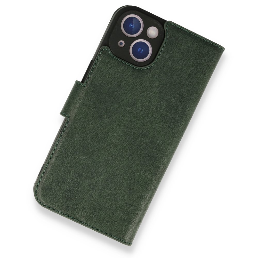 iPhone 14 Kılıf Trend S Plus Kapaklı Kılıf - Yeşil iPhone 14 Kılıf Trend S Plus Kapaklı Kılıf - Yeşil