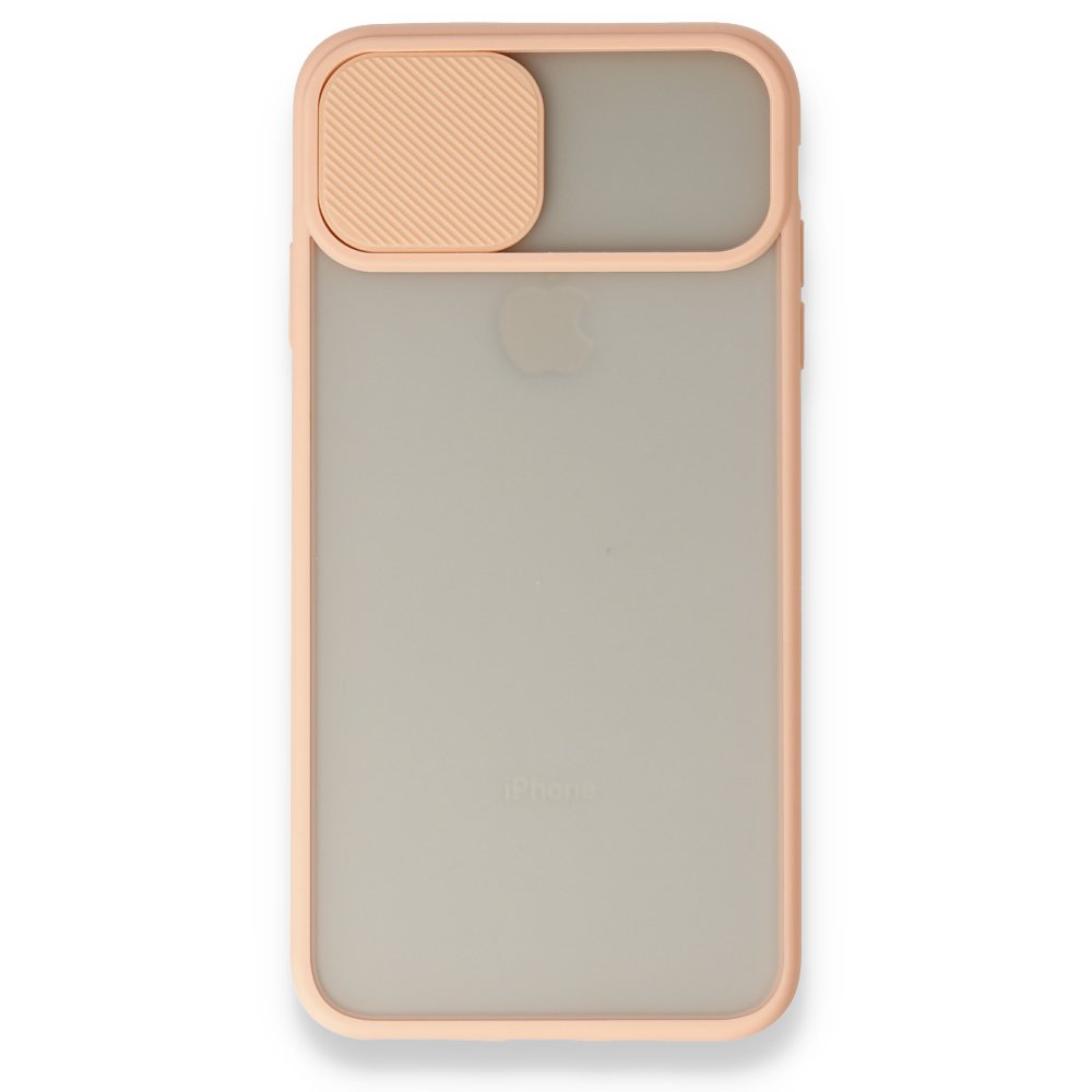 iPhone XS Max Kılıf Palm Buzlu Kamera Sürgülü Silikon - Pembe  iPhone XS Max Kılıf Palm Buzlu Kamera Sürgülü Silikon - Pembe