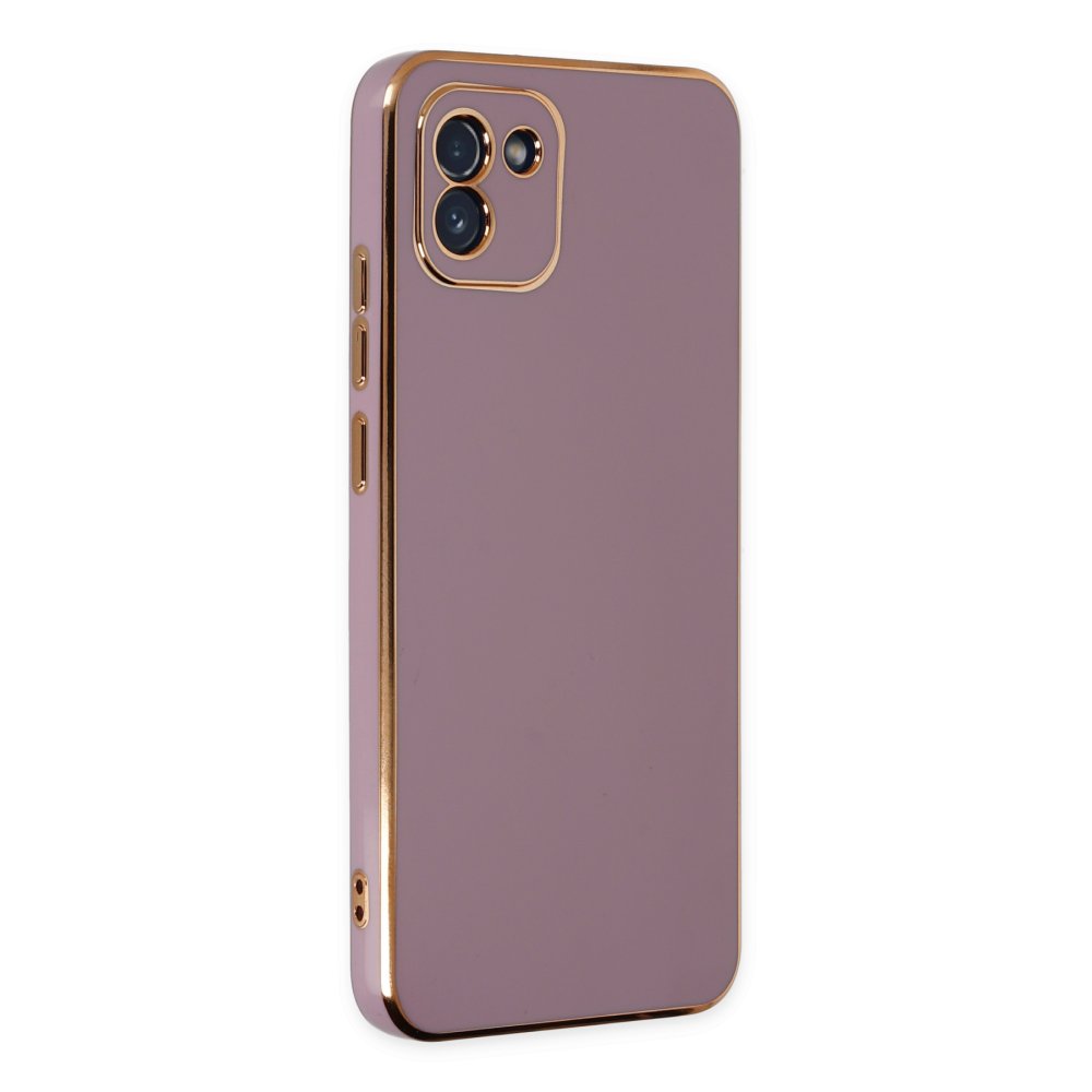  Samsung Galaxy A03 Kılıf Volet Silikon - Mor