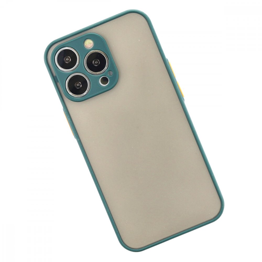 iPhone 13 Pro Max Kılıf Montreal Silikon Kapak - Yeşil  iPhone 13 Pro Max Kılıf Montreal Silikon Kapak - Yeşil