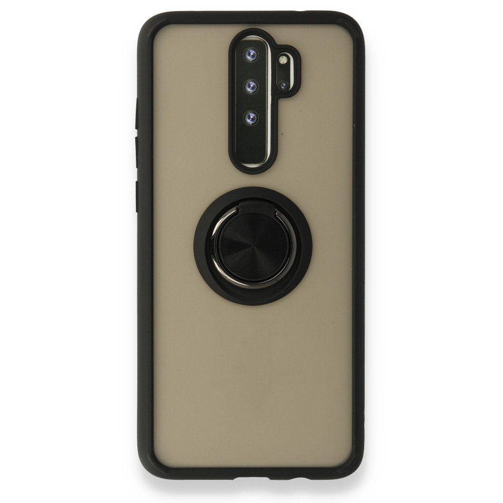 Redmi Note 8 Pro Kılıf Montreal Yüzüklü Silikon Kapak - Siyah