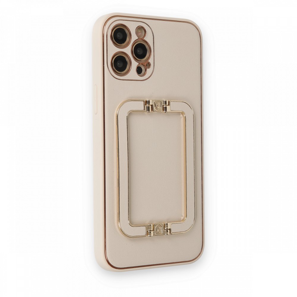  iPhone 12 Pro Kılıf Coco Elit Kapak - Gold