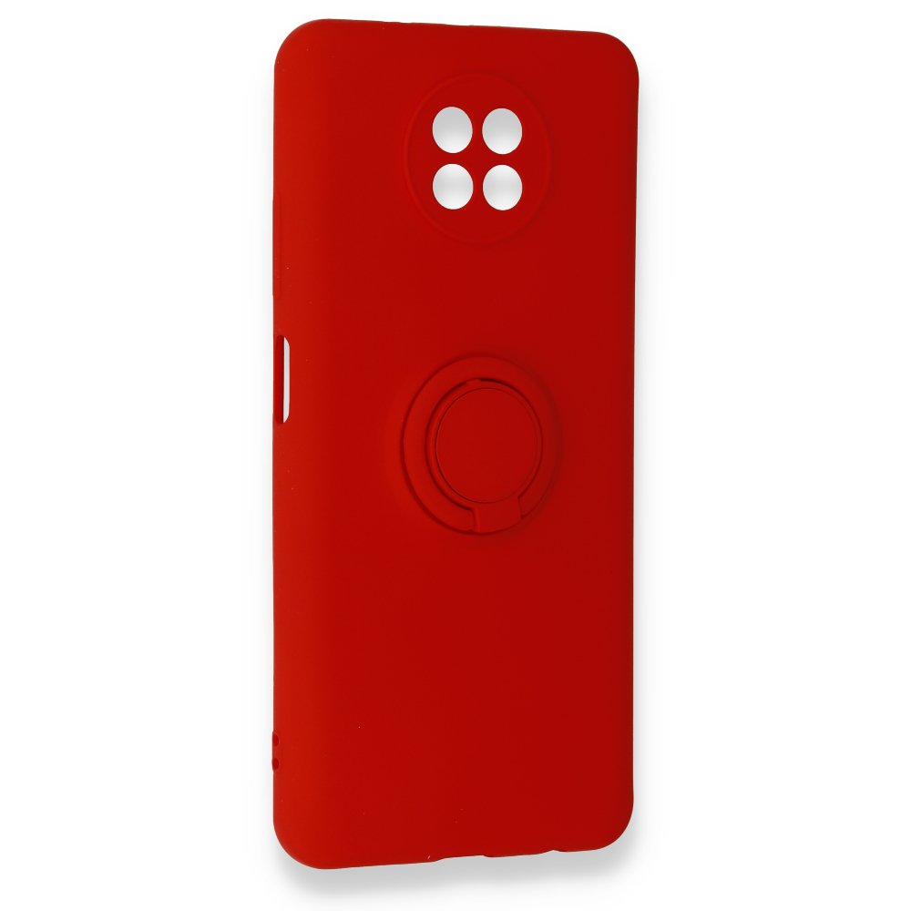 Redmi Note 9 5G Kılıf Viktor Yüzüklü Silikon - Kırmızı Redmi Note 9 5G Kılıf Viktor Yüzüklü Silikon - Kırmızı