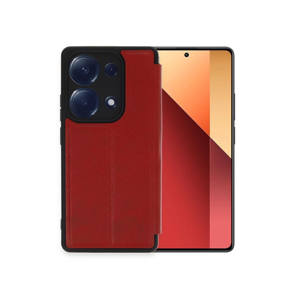 Redmi Note 13 Pro 4G Kılıf Flip Cover - Kırmızı