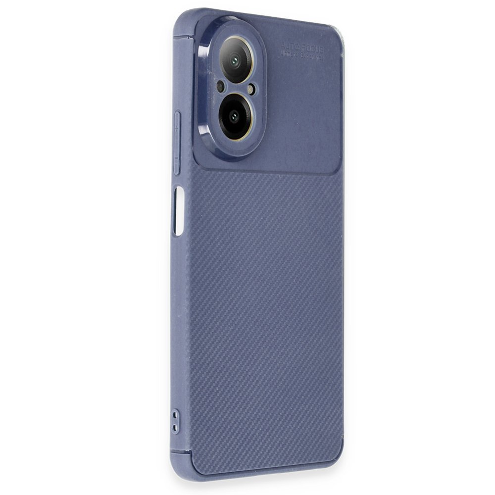  Realme 12 Lite Kılıf Auto Focus Karbon Kapak - Lacivert