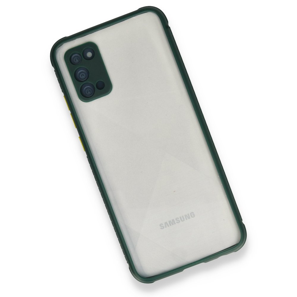  Samsung Galaxy A02S Kılıf Miami Şeffaf Silikon - Koyu Yeşil