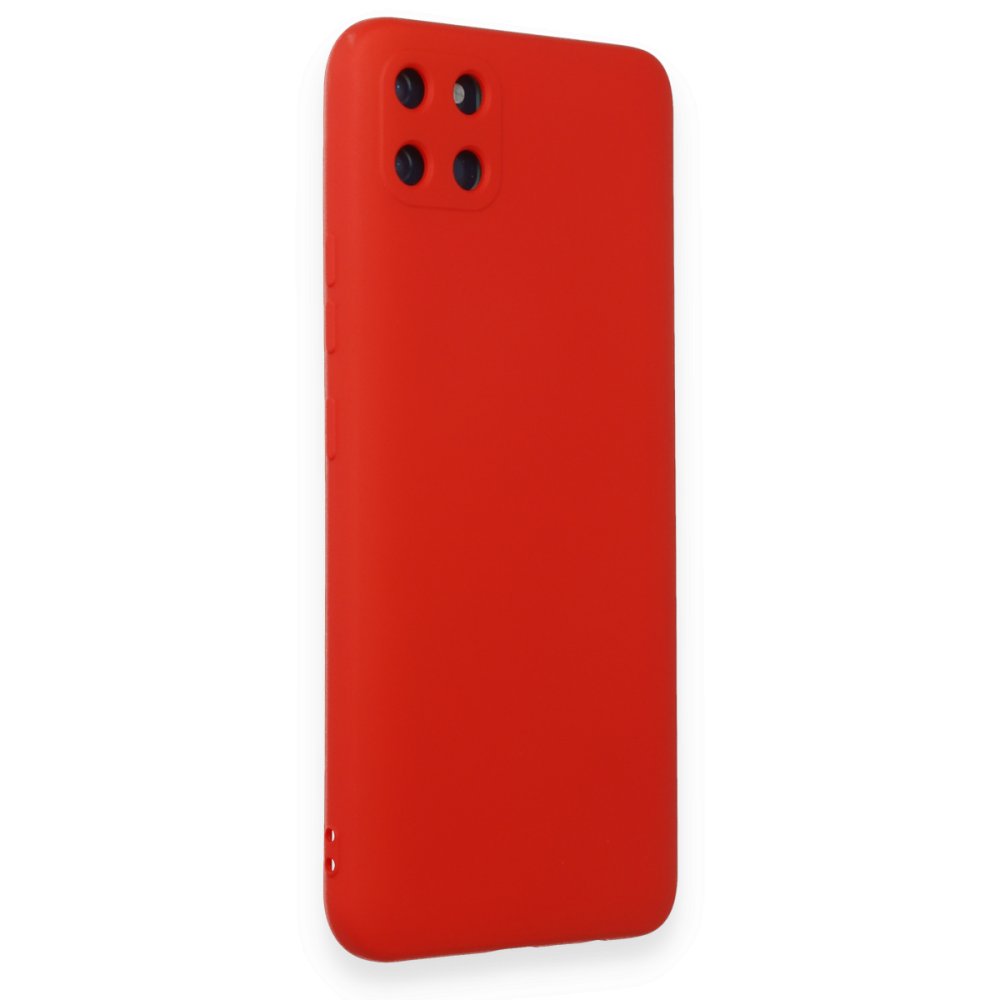 Realme C11 Kılıf Nano içi Kadife Silikon - Kırmızı  Realme C11 Kılıf Nano içi Kadife Silikon - Kırmızı