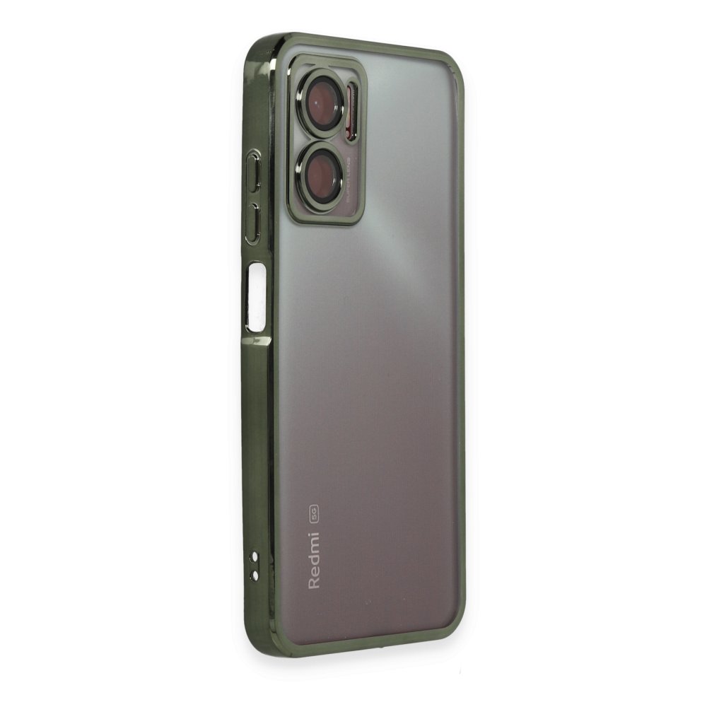 Redmi 10 5G Kılıf Razer Lensli Silikon - Yeşil