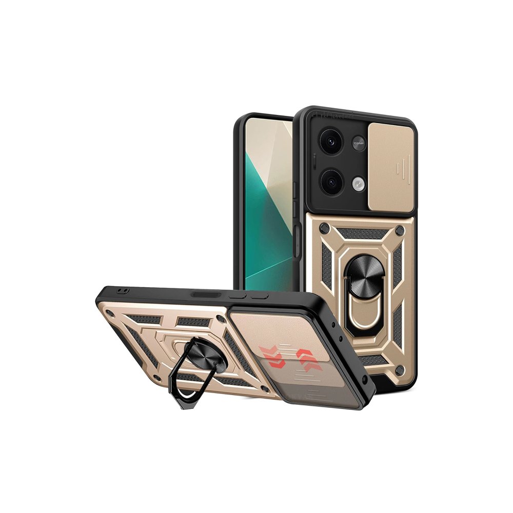 Redmi Note 13 Pro 5G Kılıf Pars Lens Yüzüklü Silikon - Gold Redmi Note 13 Pro 5G Kılıf Pars Lens Yüzüklü Silikon - Gold