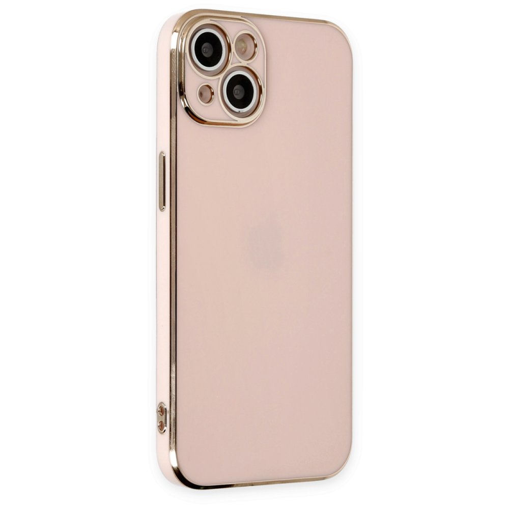  iPhone 14 Kılıf Volet Silikon - Pembe